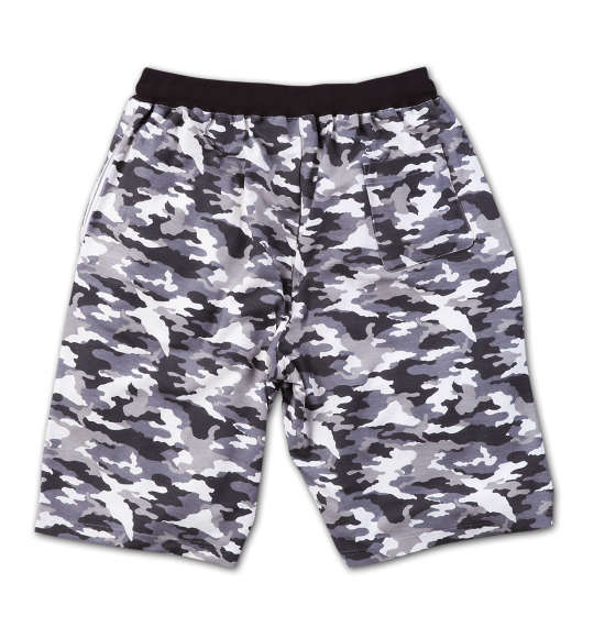 COLLINS ミニ裏毛カモフラ柄ハーフパンツ グレー系