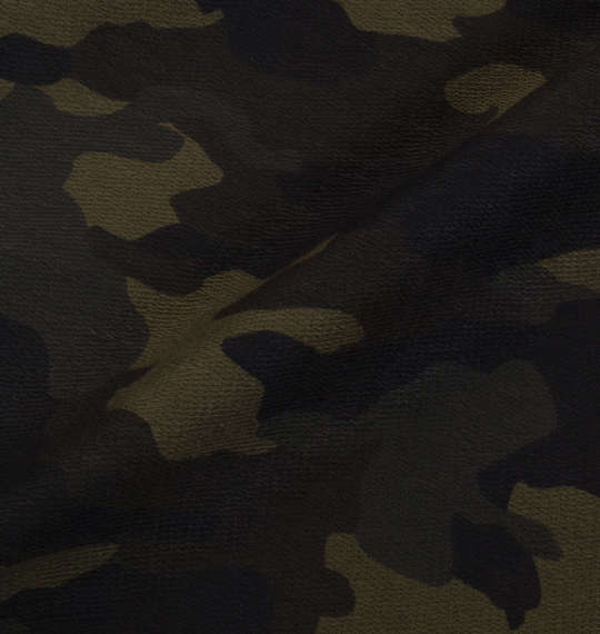 COLLINS ミニ裏毛カモフラ柄ハーフパンツ カーキ系