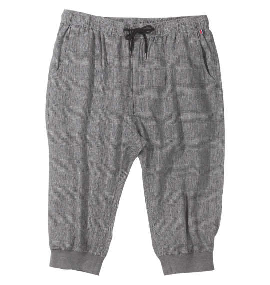 Dominate 綿麻裾リブクロップドパンツ グレンチェック