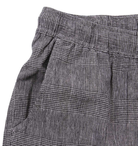 Dominate 綿麻裾リブクロップドパンツ グレンチェック