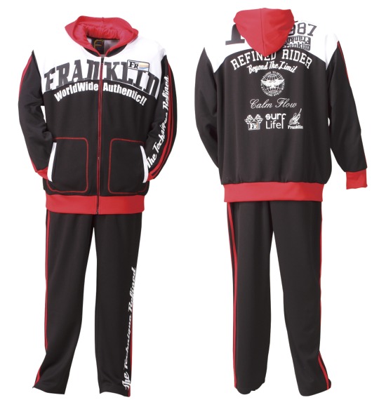Franklin ジャージセット ブラック×レッド