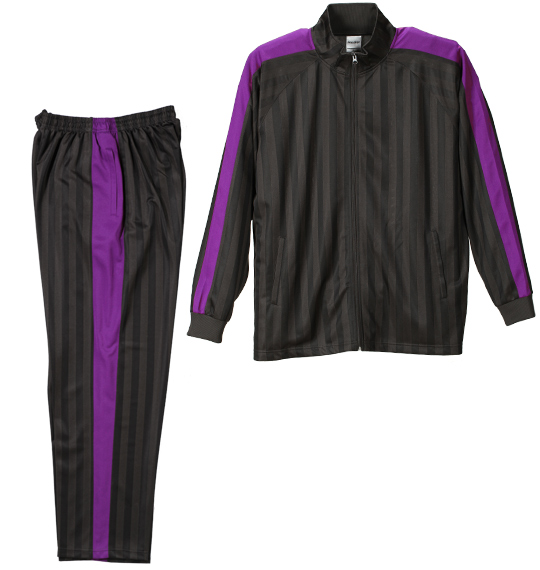 Mc.S.P 長袖ジャージセット チャコール×パープル
