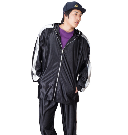 Mc.S.P パーカー長袖ジャージセット ブラック×シルバー