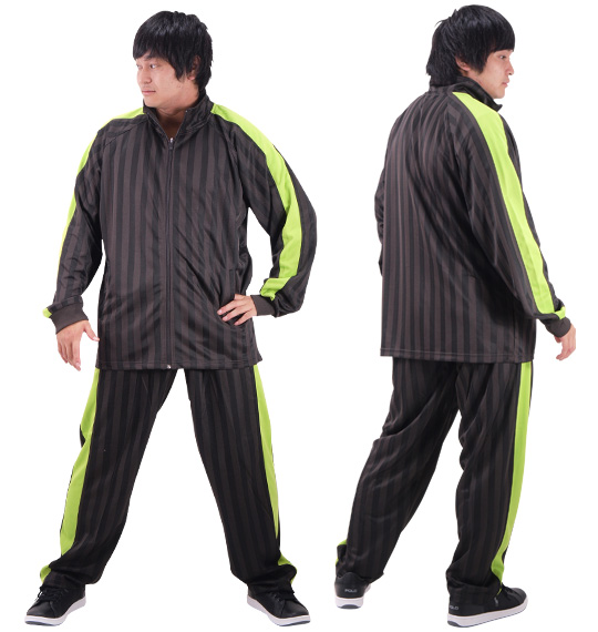 Mc.S.P 長袖ジャージセット チャコール×ライム