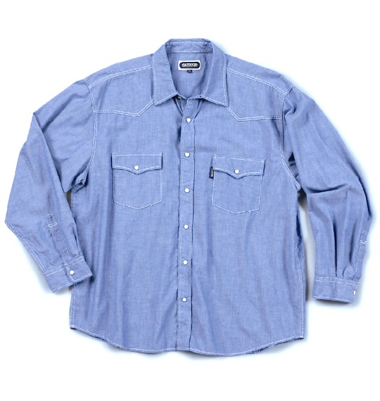 OUTDOOR PRODUCTS ダンガリーシャツ ブルー