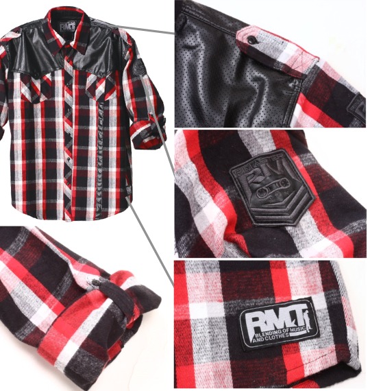 RIMASTER チェックネルシャツ レッド×ブラック