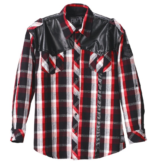 RIMASTER チェックネルシャツ レッド×ブラック
