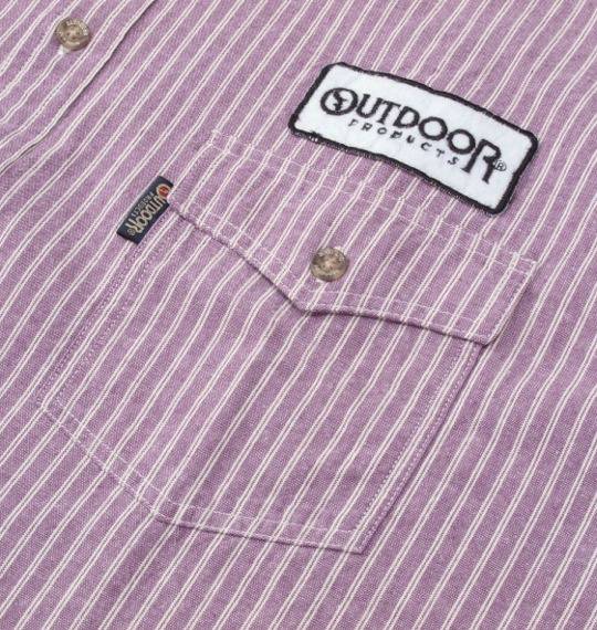 OUTDOOR PRODUCTS ワッペン付シャツ パープル系