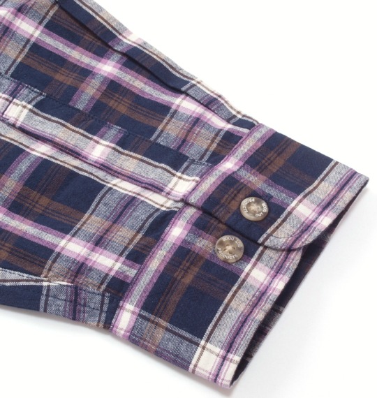 OUTDOOR PRODUCTS ワッペン付シャツ ネイビー系