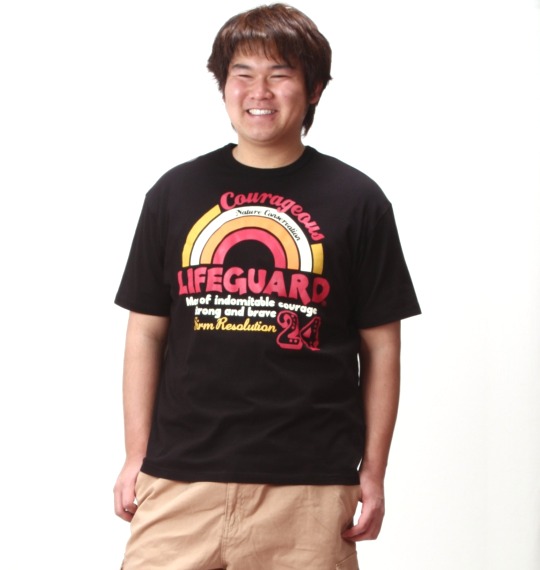 LIFE GUARD シャツ(半袖)+Tシャツ(半袖) ネイビー×ブラック