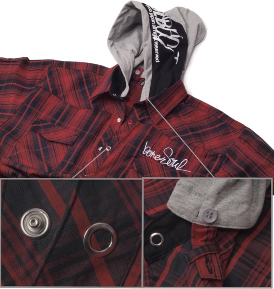 b-one-soul シャツ(半袖)+Tシャツ(半袖) レッド系×ホワイト