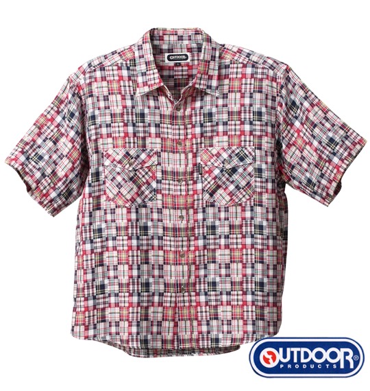OUTDOOR PRODUCTS シャツ(半袖) レッド系