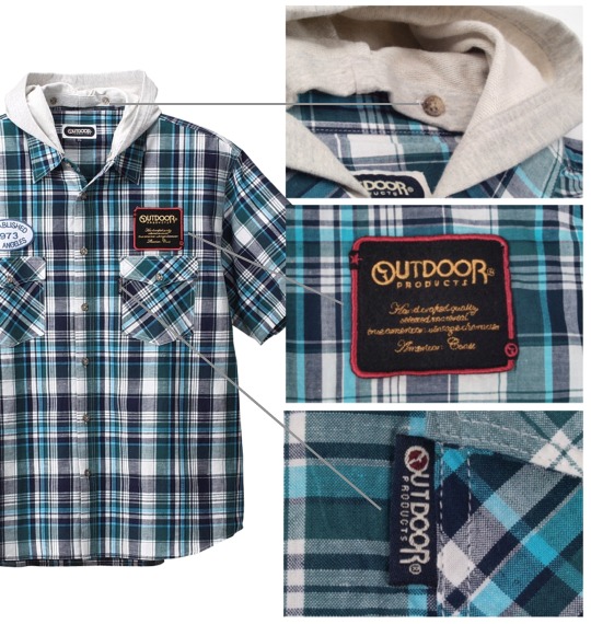 OUTDOOR PRODUCTS シャツ(半袖) グリーン系