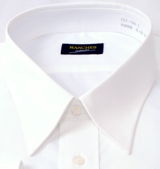  レギュラーカラー長袖シャツ ホワイト
