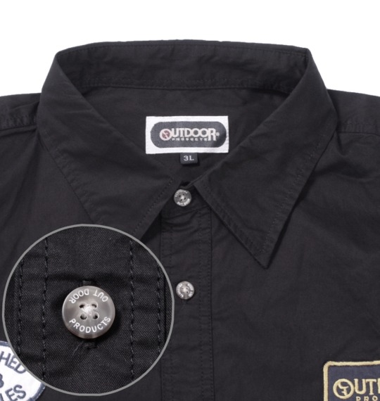 OUTDOOR PRODUCTS ミリタリーシャツ ブラック