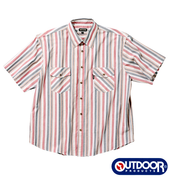 OUTDOOR PRODUCTS シャツ(半袖) レッド系