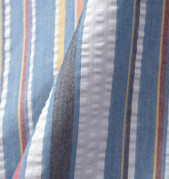 OUTDOOR PRODUCTS ストライプシャツ(半袖) ネイビー系