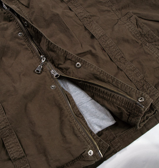 in the attic フェイクレイヤードシャツ(半袖) カーキ