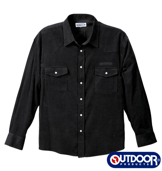 OUTDOOR PRODUCTS コーデュロイシャツ ブラック