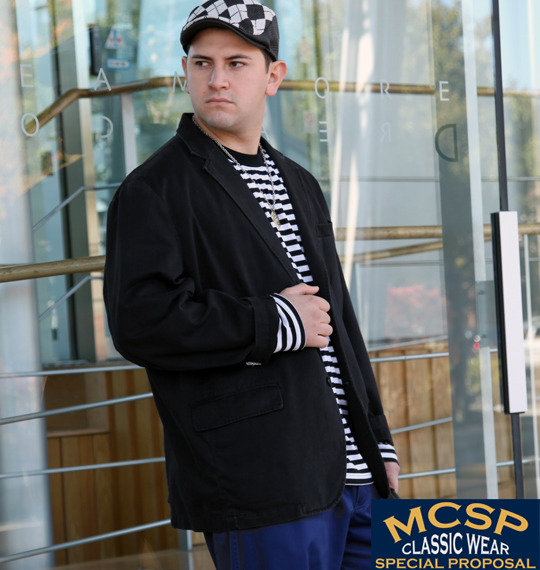 Mc.S.P 2ツ釦ツイルジャケット ブラック