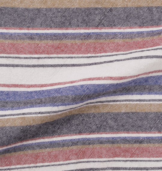 OUTDOOR PRODUCTS ロゴ刺繍ボーダー長袖シャツ レッド系