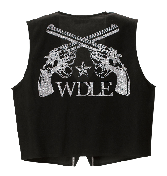 WILD LIFE ベスト+七分袖Tシャツ ブラック×ホワイト
