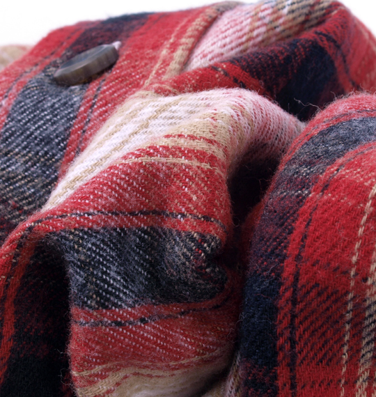 Mc.S.P チェック長袖シャツ レッド系