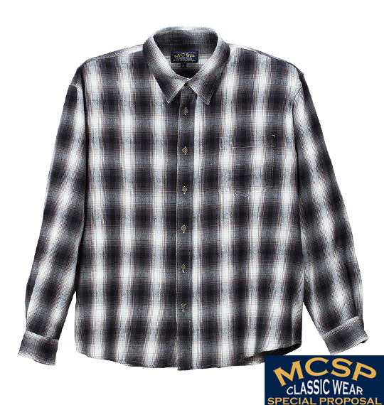 Mc.S.P チェック長袖シャツ チャコール系