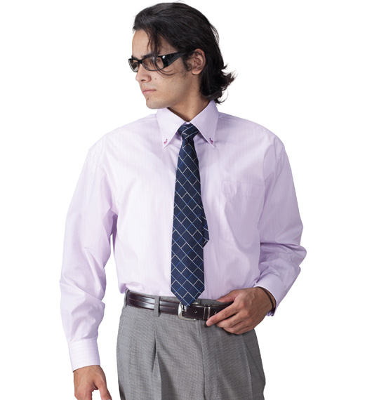 MICHIKO LONDON KOSHINO ドゥエB.D長袖シャツ ラベンダー