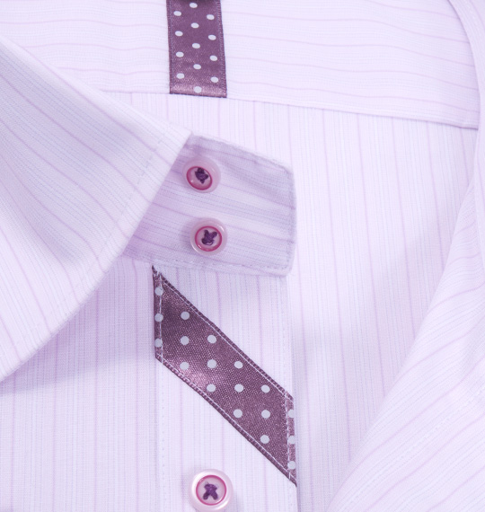 MICHIKO LONDON KOSHINO ドゥエB.D長袖シャツ ラベンダー