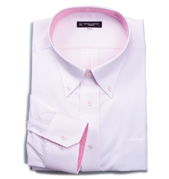 HIROKO KOSHINO HOMME B.D長袖シャツ ライトピンク