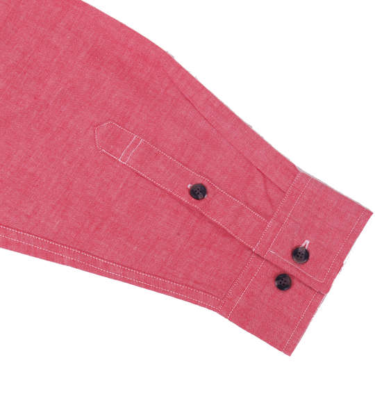 OUTDOOR PRODUCTS 異素材使いダンガリーB.D長袖シャツ レッド