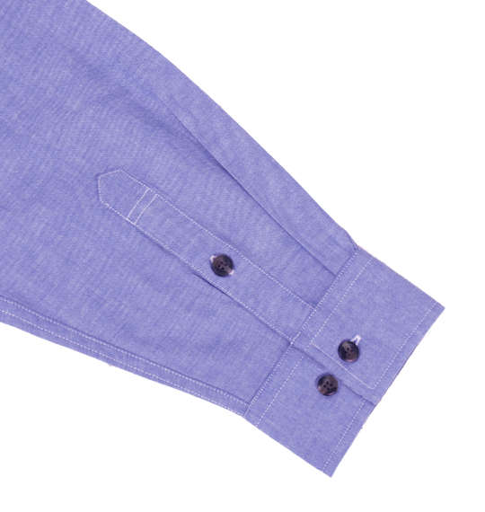 OUTDOOR PRODUCTS 異素材使いダンガリーB.D長袖シャツ ブルー