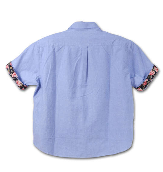 LOUXS UNION WORKS 花柄使いオックスB.D半袖シャツ サックス
