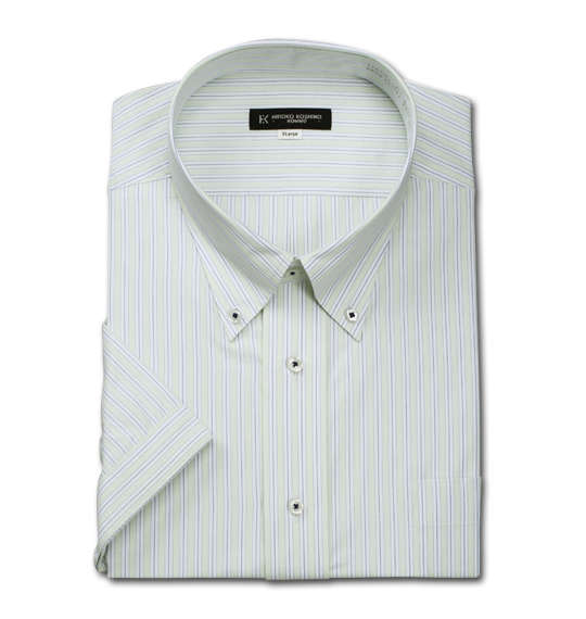 HIROKO KOSHINO HOMME B.D半袖シャツ ミント×ネイビー