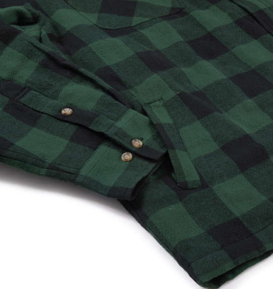 OUTDOOR PRODUCTS ブロックチェック長袖シャツジャケット グリーン