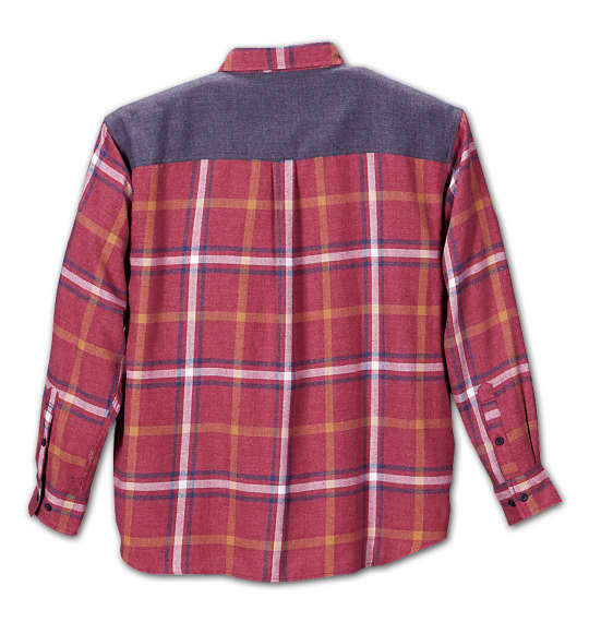 OUTDOOR PRODUCTS ビッグチェック長袖ネルシャツ レッド系