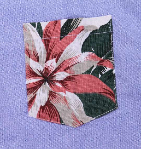 Timely Warning アロハプリペラポケットオックス長袖シャツ サックス