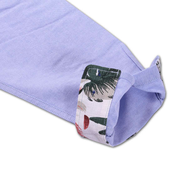 Timely Warning アロハプリペラポケットオックス長袖シャツ サックス