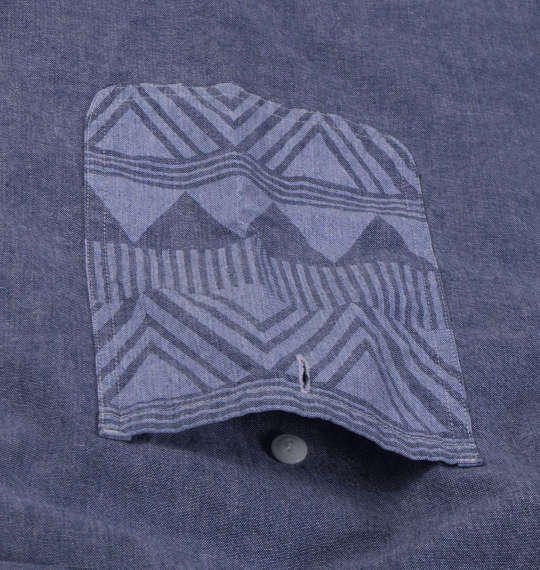 OUTDOOR PRODUCTS ポケットプリント長袖ワークシャツ ネイビー