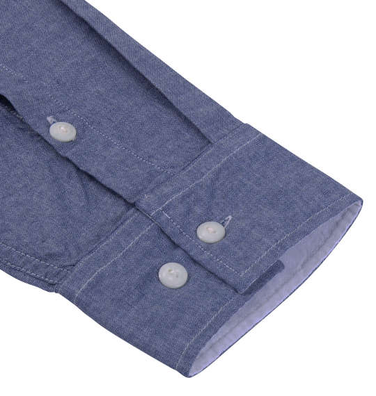 OUTDOOR PRODUCTS ポケットプリント長袖ワークシャツ ネイビー