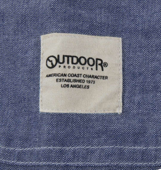 OUTDOOR PRODUCTS ポケットプリント長袖ワークシャツ ネイビー