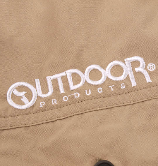 OUTDOOR PRODUCTS ロールアップ刺繍入り長袖シャツ ベージュ