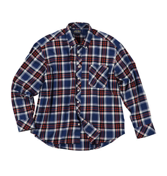 Mc.S.P チェック長袖B.Dシャツ ネイビー系