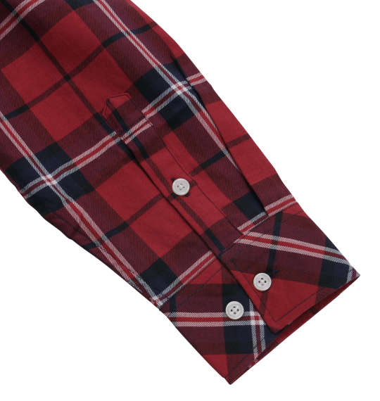 Mc.S.P チェック長袖B.Dシャツ レッド系