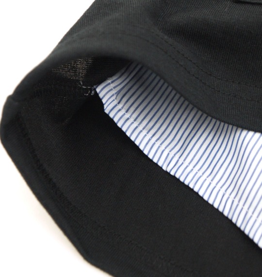 Pincponc シャツフェイクニットソーショールカーデ ブラック