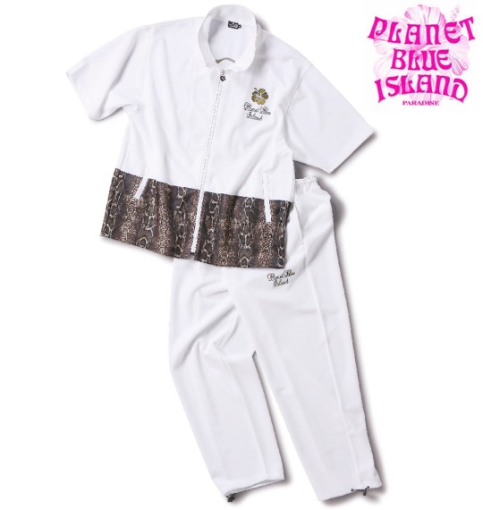 PLANET BLUE ISLAND ジャージセット(半袖) ホワイト