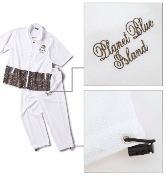PLANET BLUE ISLAND ジャージセット(半袖) ホワイト