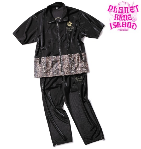 PLANET BLUE ISLAND ジャージセット(半袖) ブラック