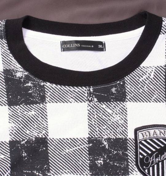 COLLINS フェイクベストTシャツ ブラック×ホワイト